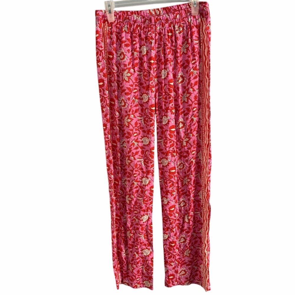Hester & Orchard Floral Red & Pink Lounge Pants